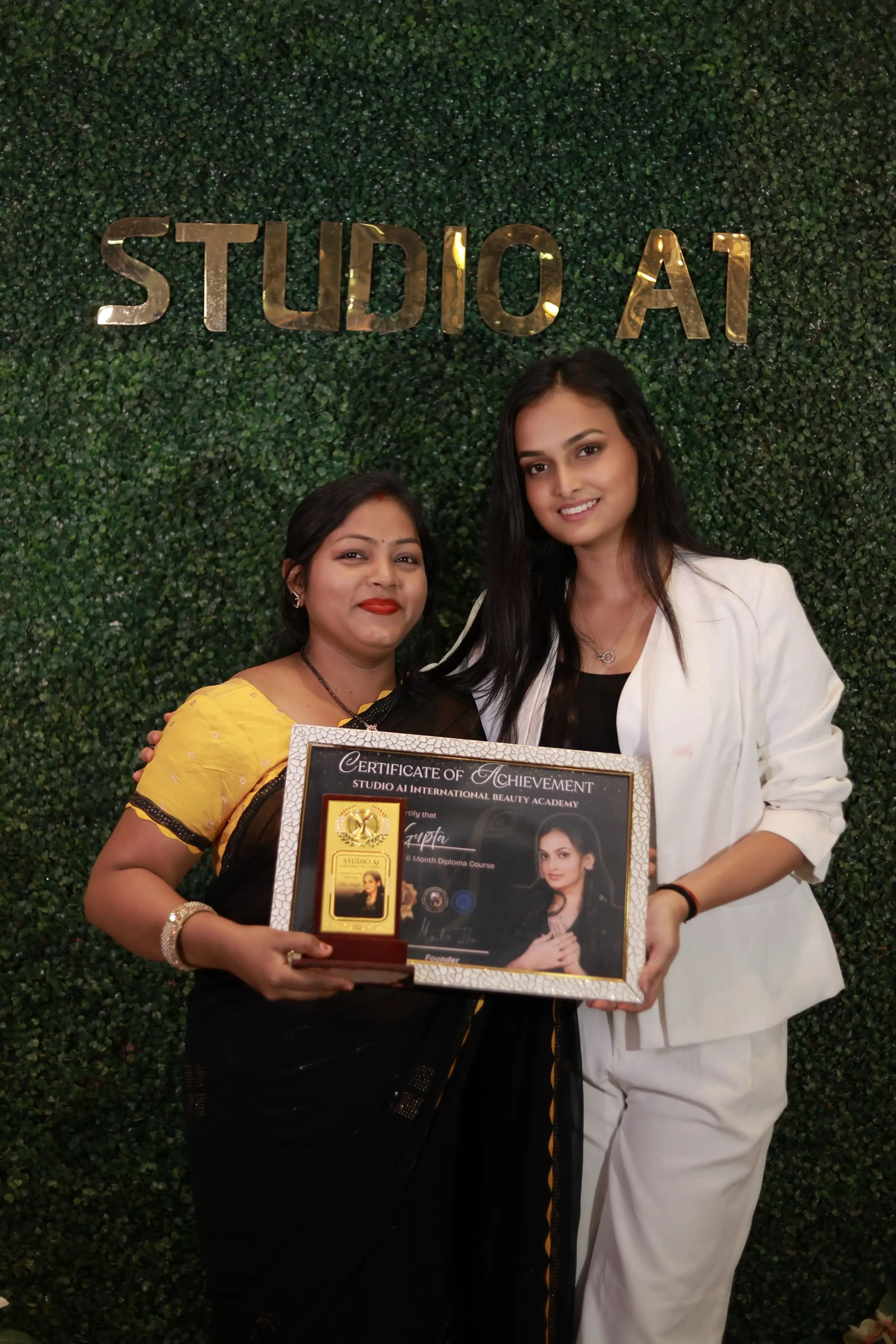 Studio A1 IBA student certificate moment