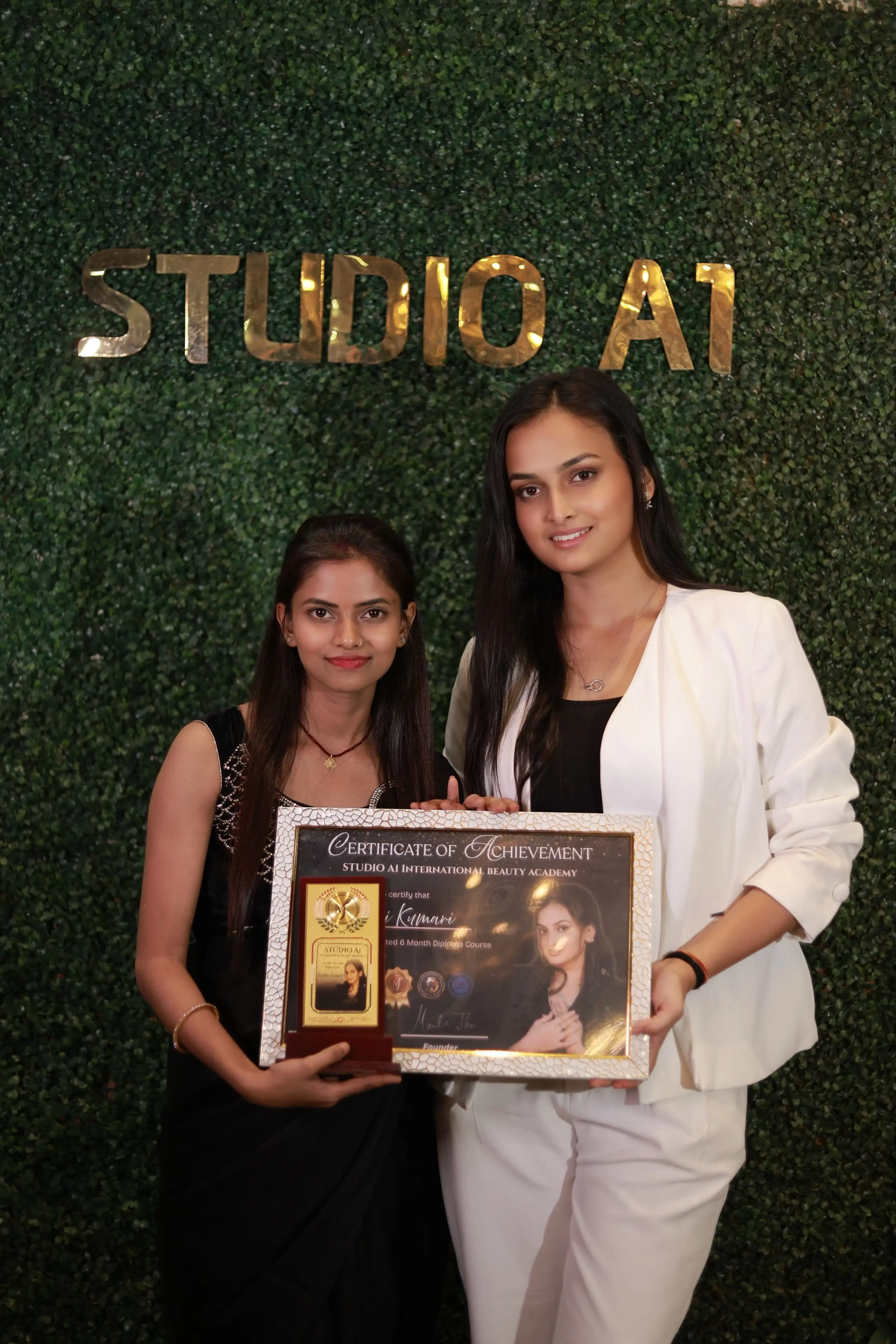 Studio A1 IBA student certificate moment