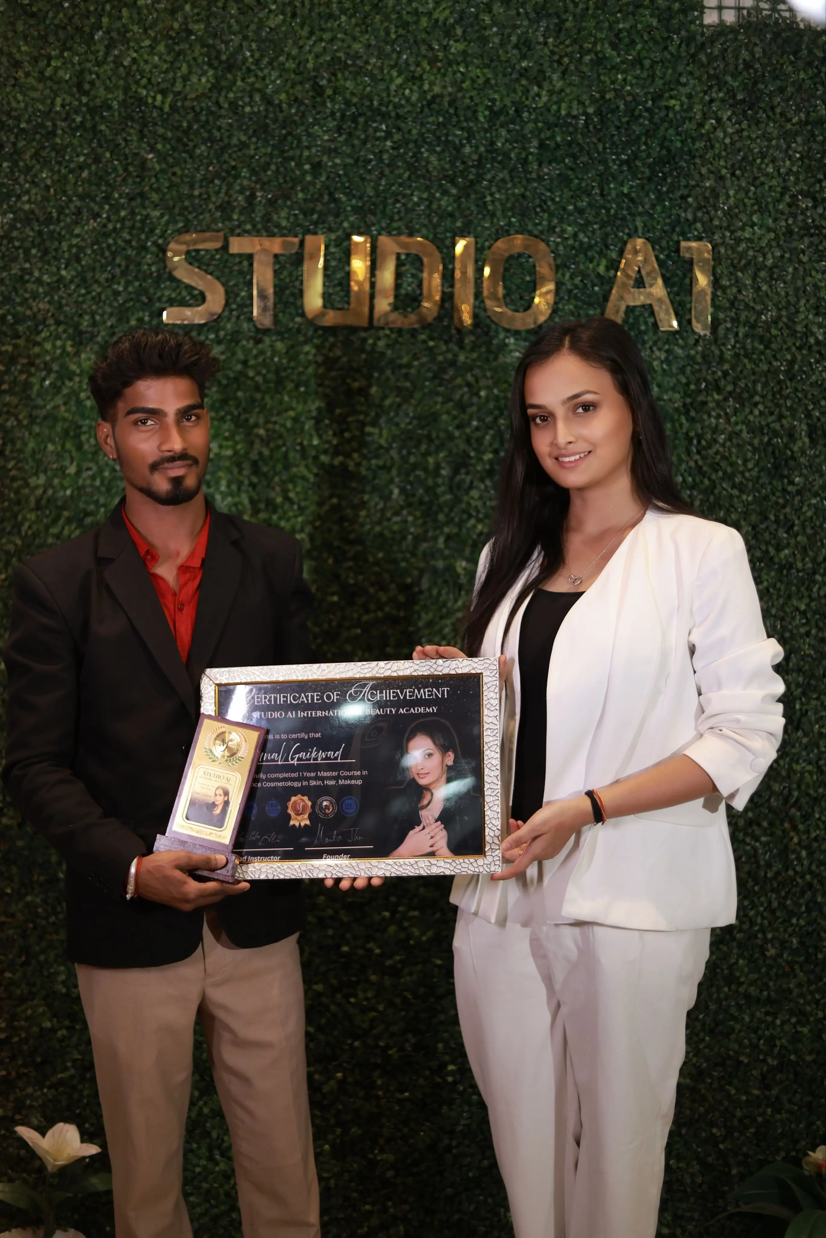 Studio A1 IBA student certificate moment